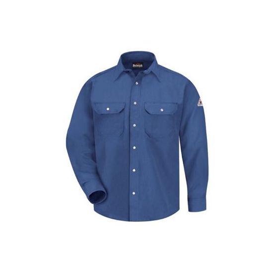 Bulwark SNS6T Men's Tall Snap-Front Uniform Shirt - Nomex® IIIA - 6 oz