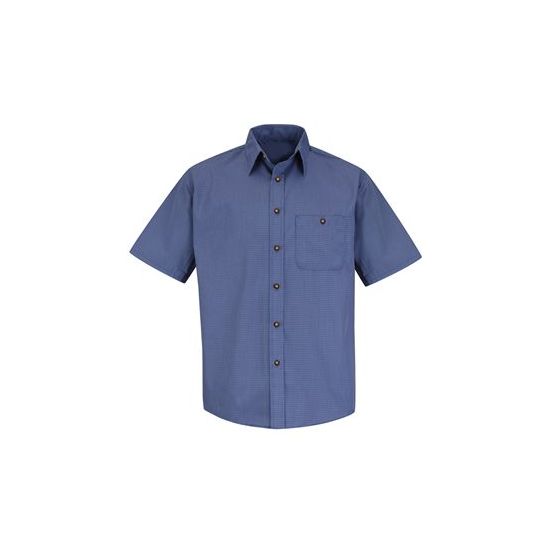 Red Kap SP84T Men's Tall Mini-Plaid Uniform Short Sleeve Shirt