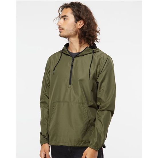 Independent Trading Co. EXP54LWP Unisex Lightweight Quarter-Zip Windbreaker Pullover Jacket