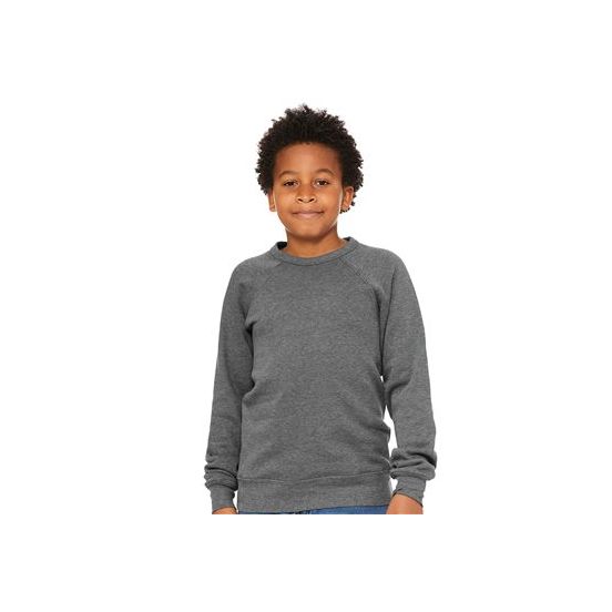 BELLA + CANVAS 3901Y Youth Sponge Fleece Crewneck Sweatshirt