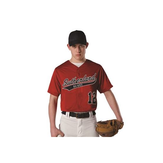 Alleson Athletic 52MFFJ Men's Dura Light Mesh Baseball Jersey