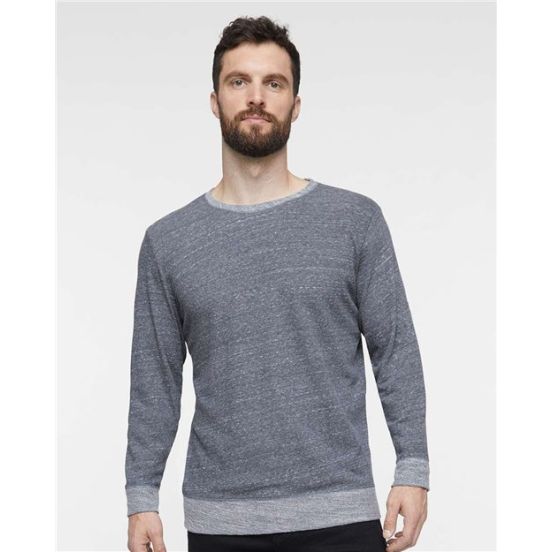 LAT 6965 Unisex Harborside Mélange French Terry Crewneck Sweatshirt