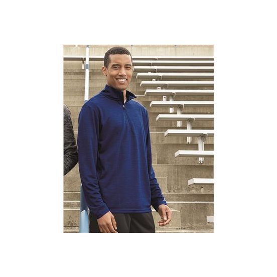 Russell Athletic QZ7EAM Men's Striated Quarter-Zip Pullover