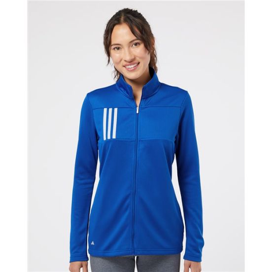 Adidas A483 Women's 3-Stripes Double Knit Full-Zip