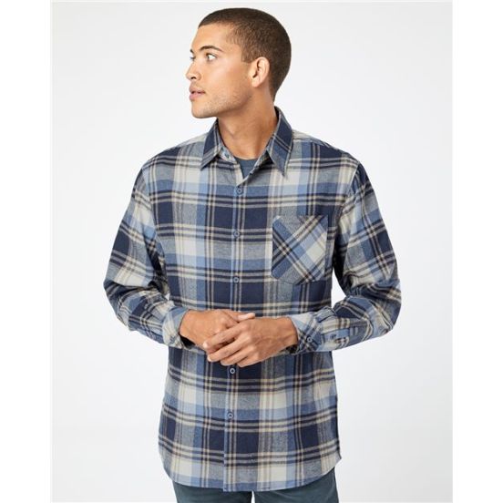 Burnside 8212 Men's Open Pocket Flannel Shirt